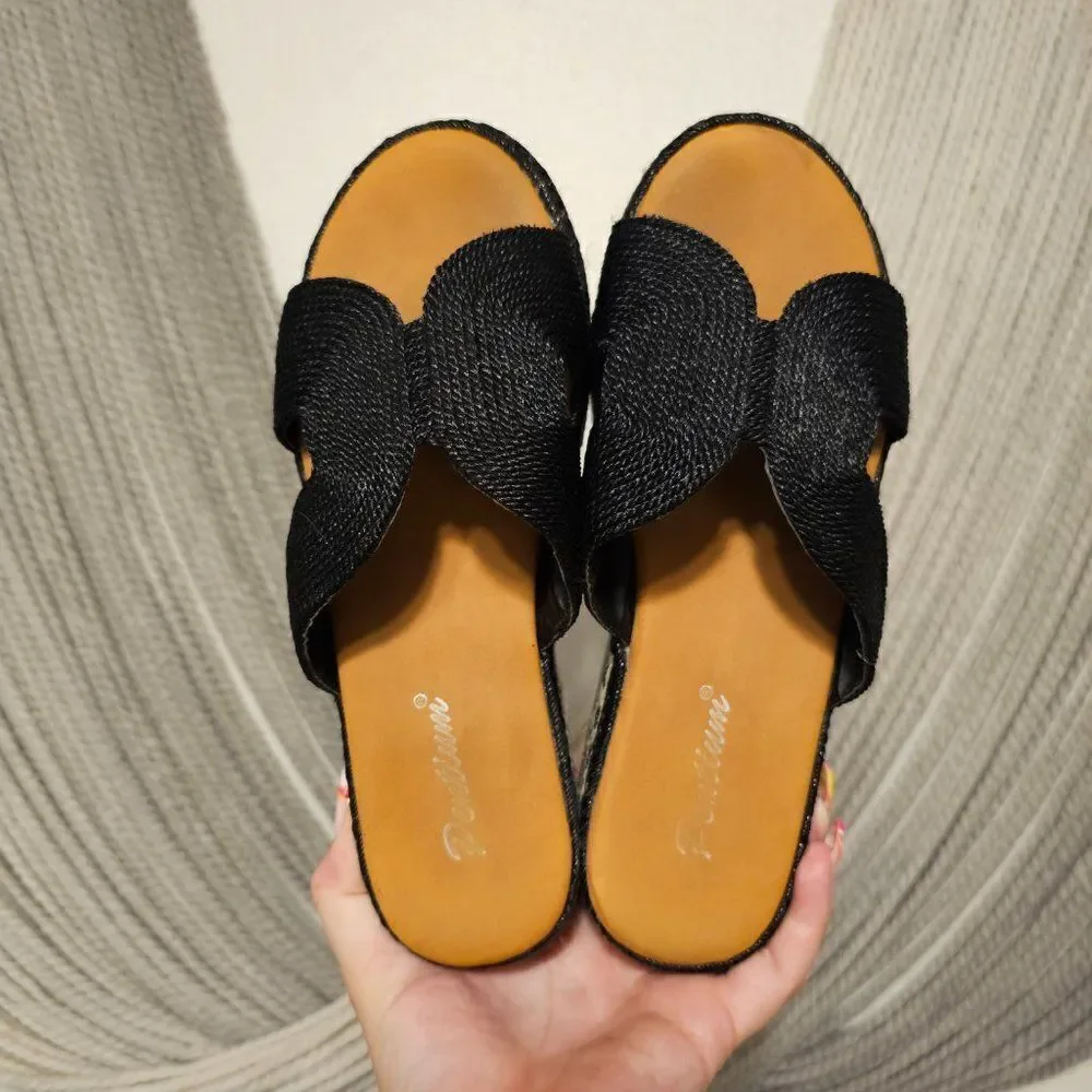 Pentium Woven Espadrille Sandals Sz 38 (US 7.5)